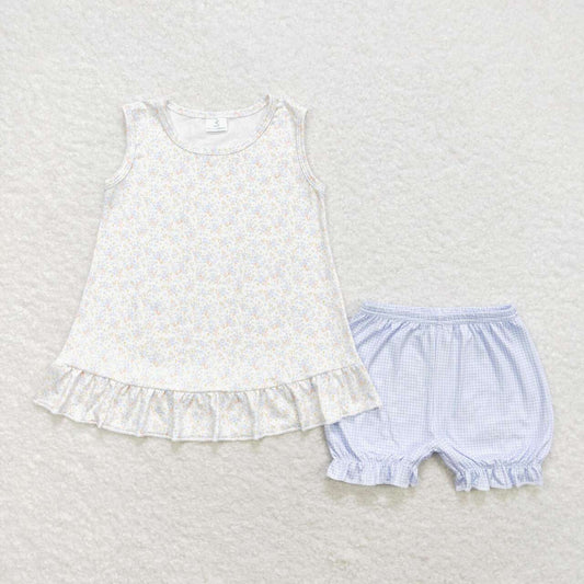 GSSO0980 Kids Girls summer clothes  sleeves top with shorts set