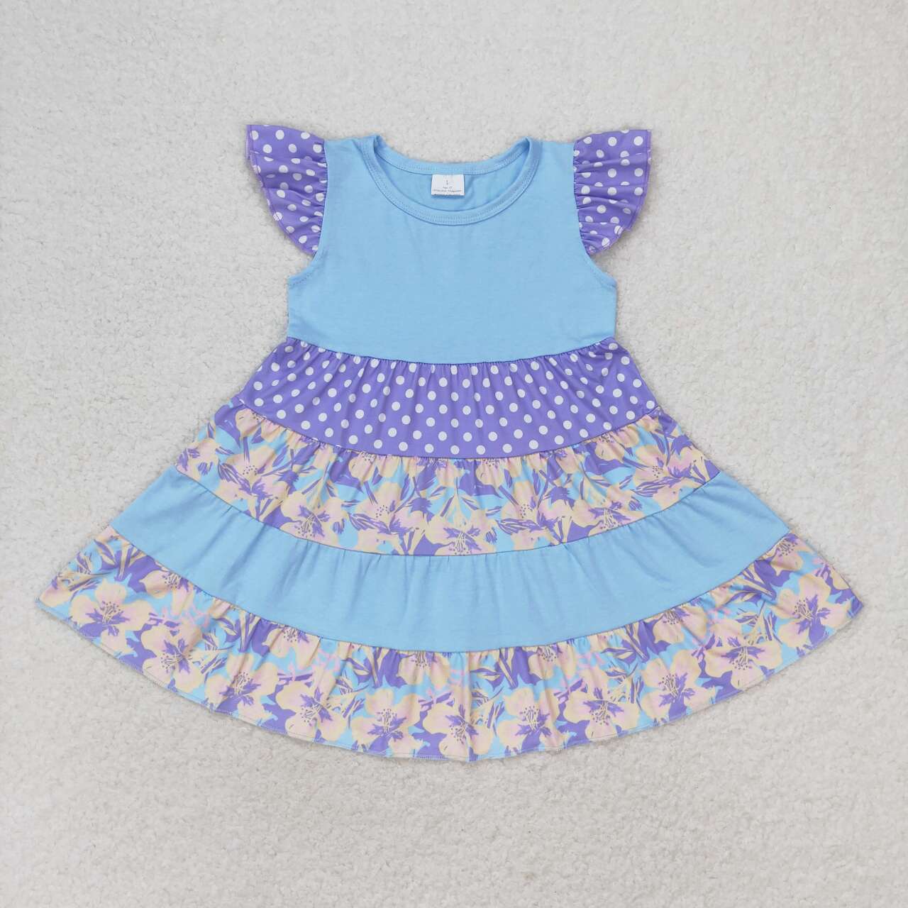 GSD1164 Baby girl summer clothes flying sleeves top kids dress