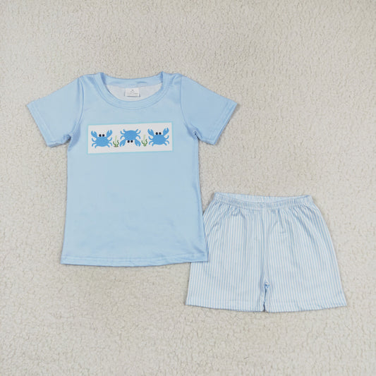 BSSO0765 Kids boys summer clothes short sleeve top with shorts set