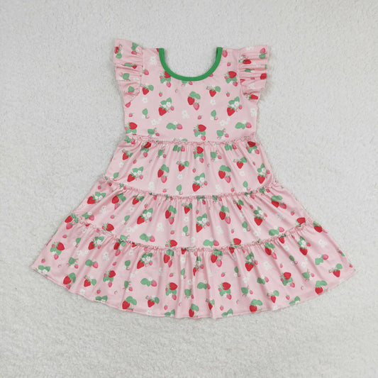 GSD1087 Baby girl summer clothes flying sleeves top kids dress