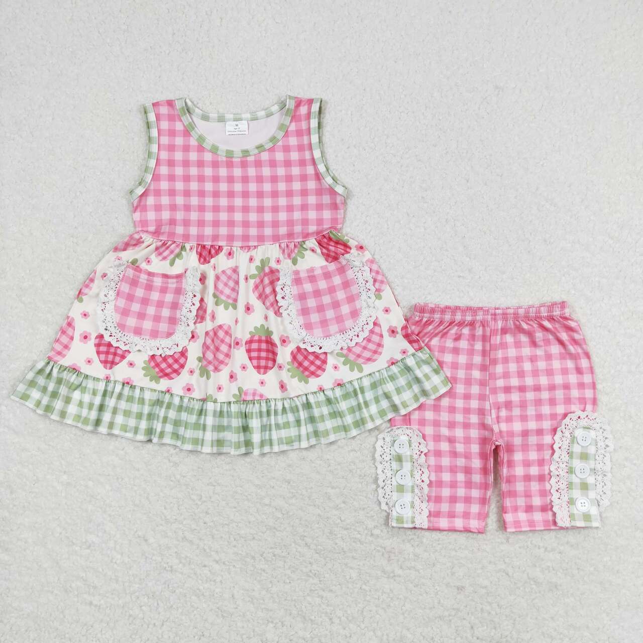 GSSO1183  Kids Girls summer clothes  sleeves top with shorts set