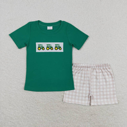 BSSO0809  Kids boys summer clothes short sleeve top with shorts set