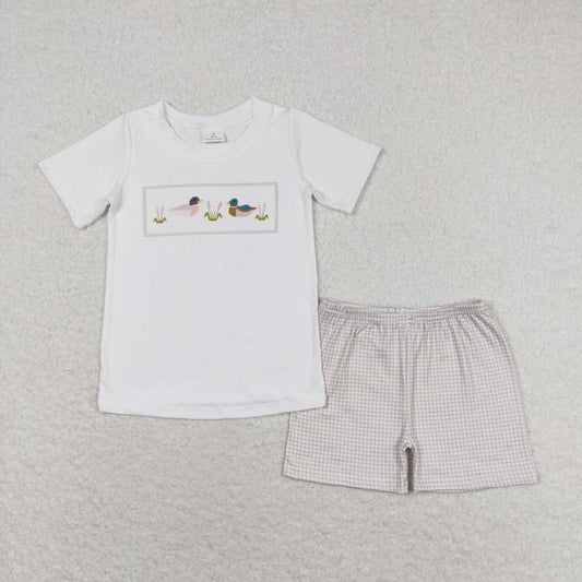 BSSO0960  Kids boys summer clothes short sleeve top with shorts set