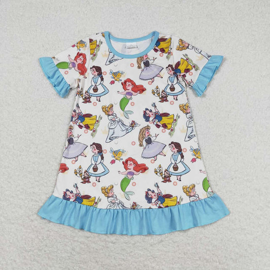 GSD1291 Baby girl summer clothes short  sleeves top kids dress