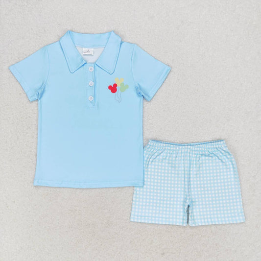 BSSO0683  Kids boys summer clothes short sleeve top with shorts set