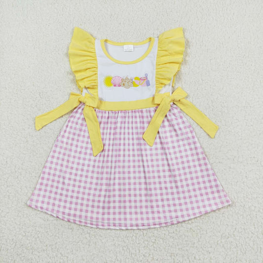 GSD0600 Baby girl summer clothes flying sleeves top kids dress