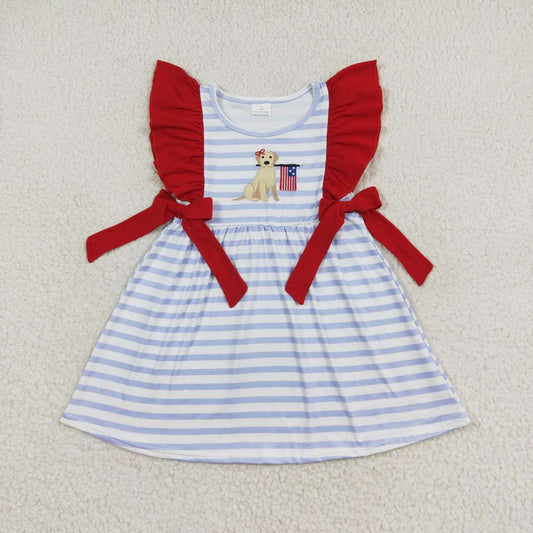 RTS no moq GSD0845 Baby girl summer clothes flying sleeves top kids dress
