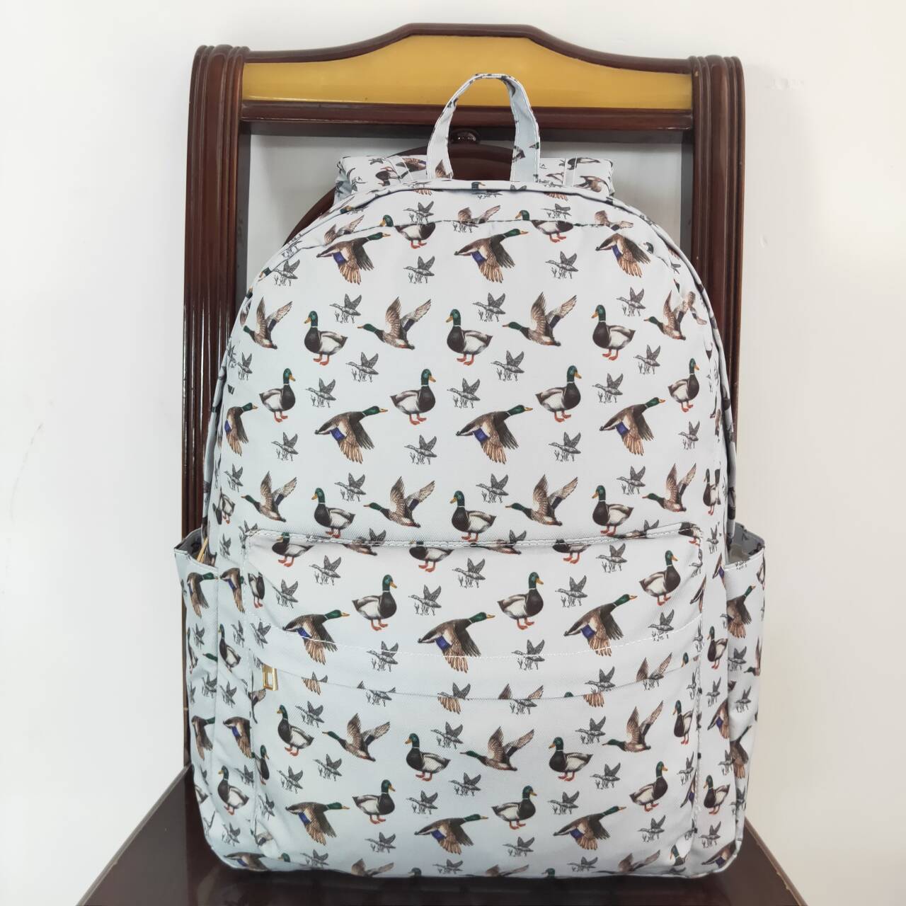 RTS no moq BA0197  Duck Grey Brown Backpack