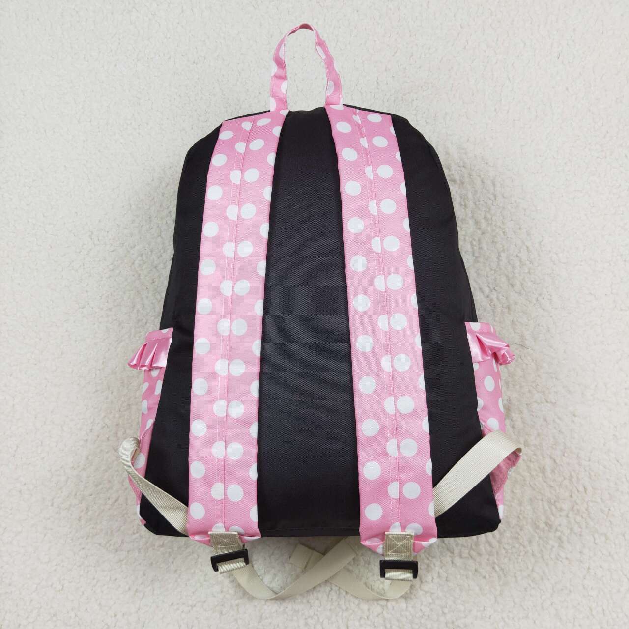 RTS no moq BA0183 Polka Dot Pink and Black Backpack