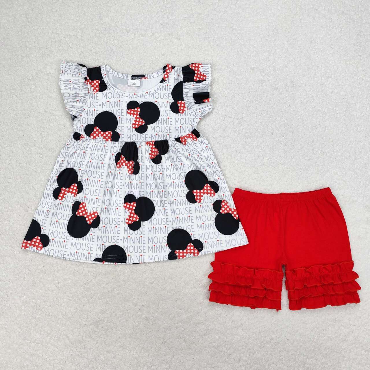 RTS no moq  A1-9  Kids Girls summer clothes sleeves top with shorts set
