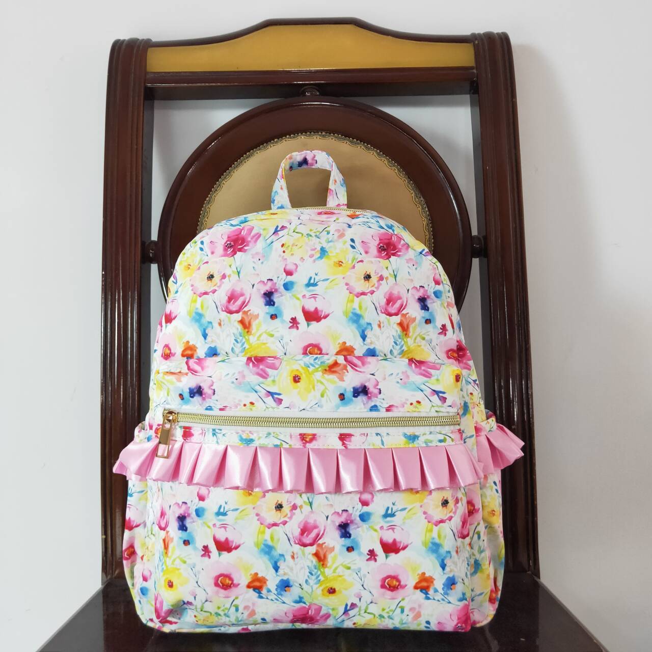 RTS no moq BA0174 Flower rose red lace backpack