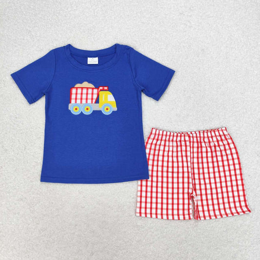 RTS no moq BSSO0857 Kids boys summer clothes short sleeve top with shorts set
