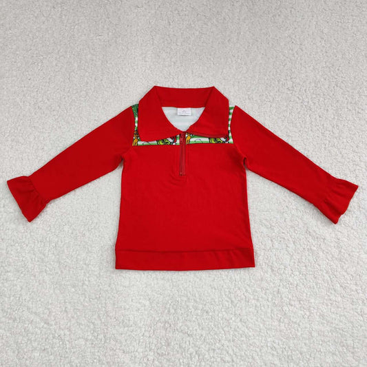 RTS no moq GT0611 Baby girls autumn clothes long sleeves top kids