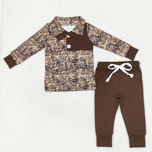 RTS no moq BLP0495 Kids boys autumn clothes long sleeves top with trousers set