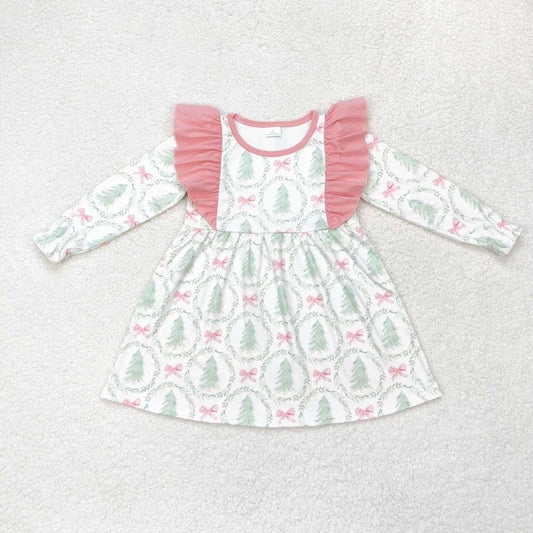 RTS no moq GLD0555 Baby girl autumn clothes long sleeves top kids dress