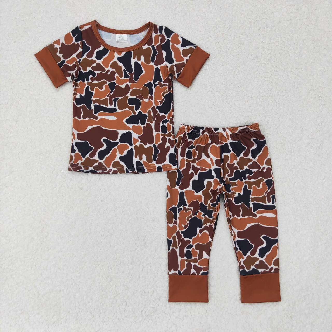 RTS no moq BSPO0439 Kids boys autumn clothes short sleeves top with trousers set