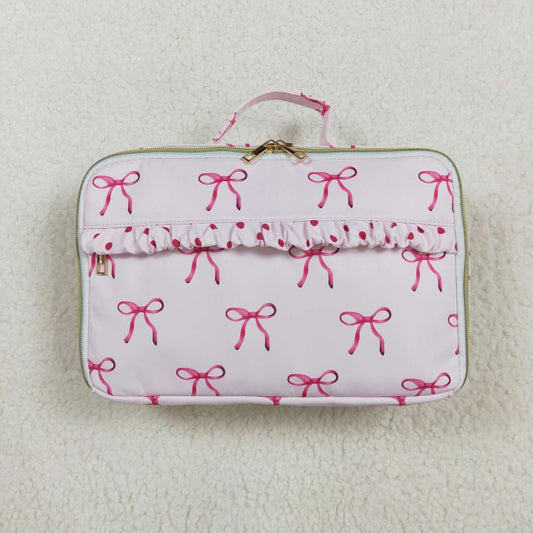 RTS No moq BA0234 Pink lunch box bag with bow pattern