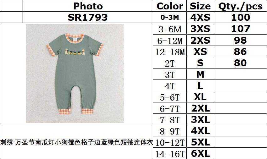 RTS no moq SR1793 Kids boys autumn clothes short  sleeve with romper