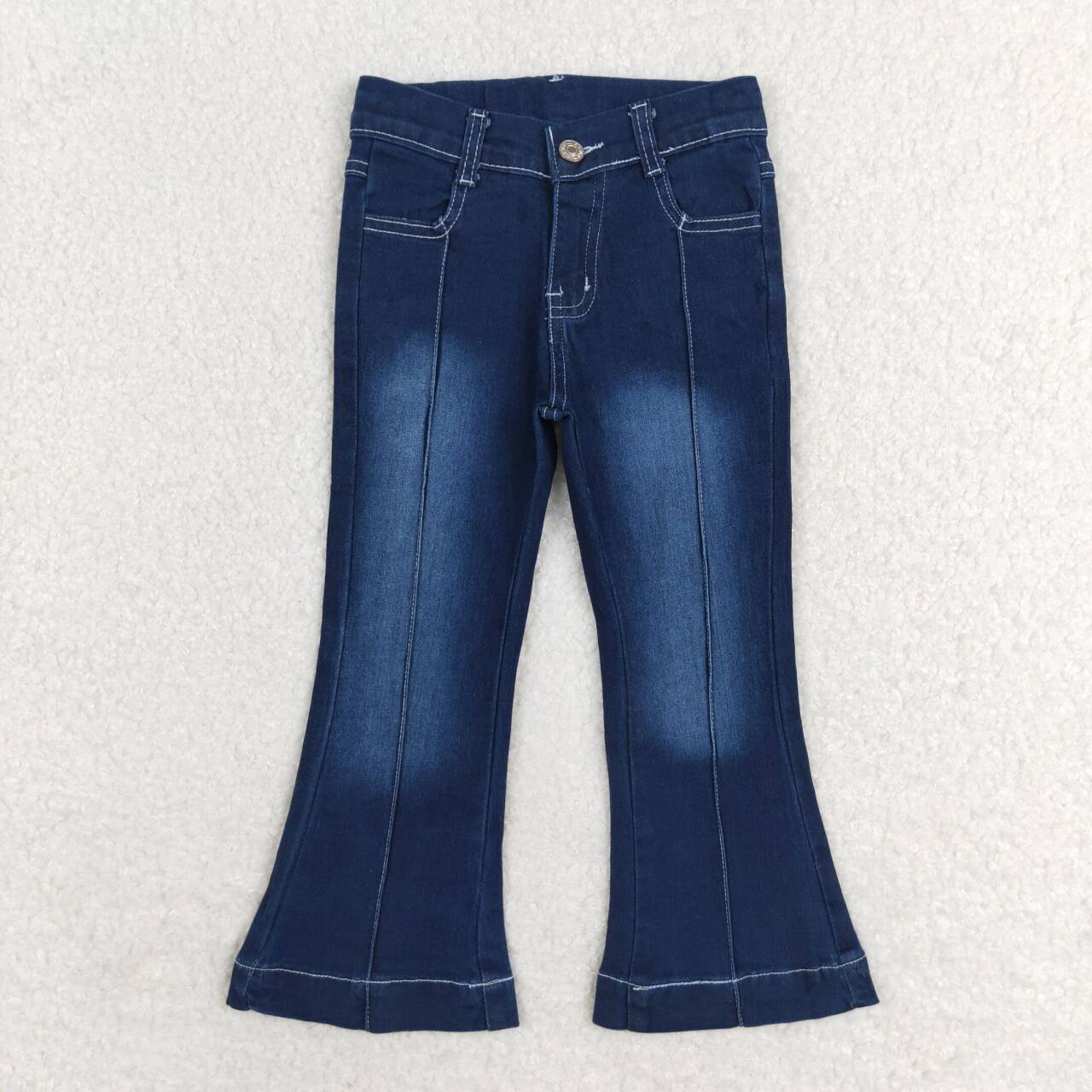 RTS no moq  P0508 Bleached blue stripe denim trousers