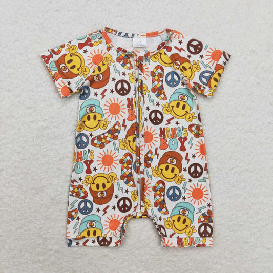 RTS no moq SR1776 Kids boys autumn clothes short sleeve with romper