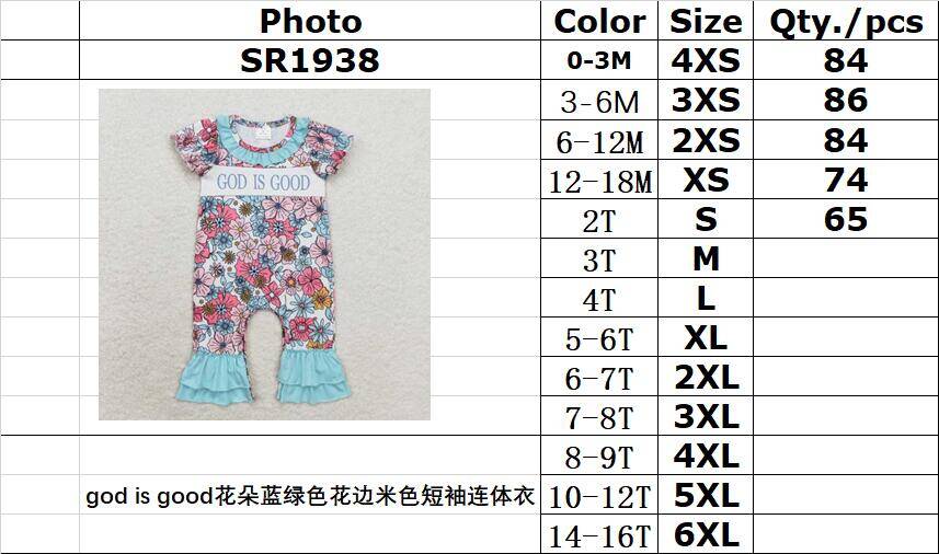 RTS no moq SR1938 Kids girls autumn clothes short sleeve with romper