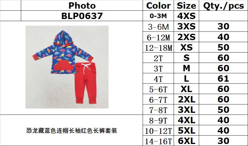 RTS no moq BLP0637 Kids boys autumn clothes long sleeves top with trousers set