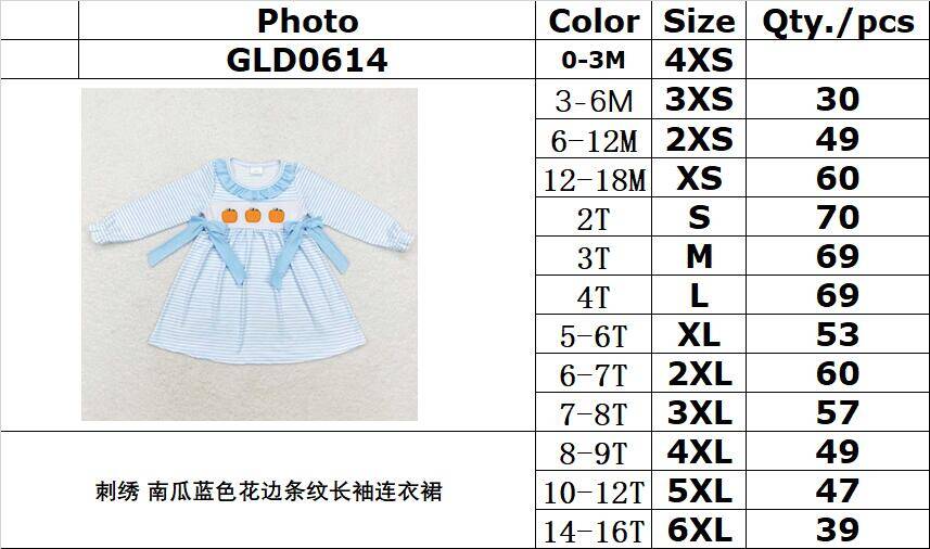 RTS no moq GLD0614 Baby girl  autumn clothes long sleeves top kids dress