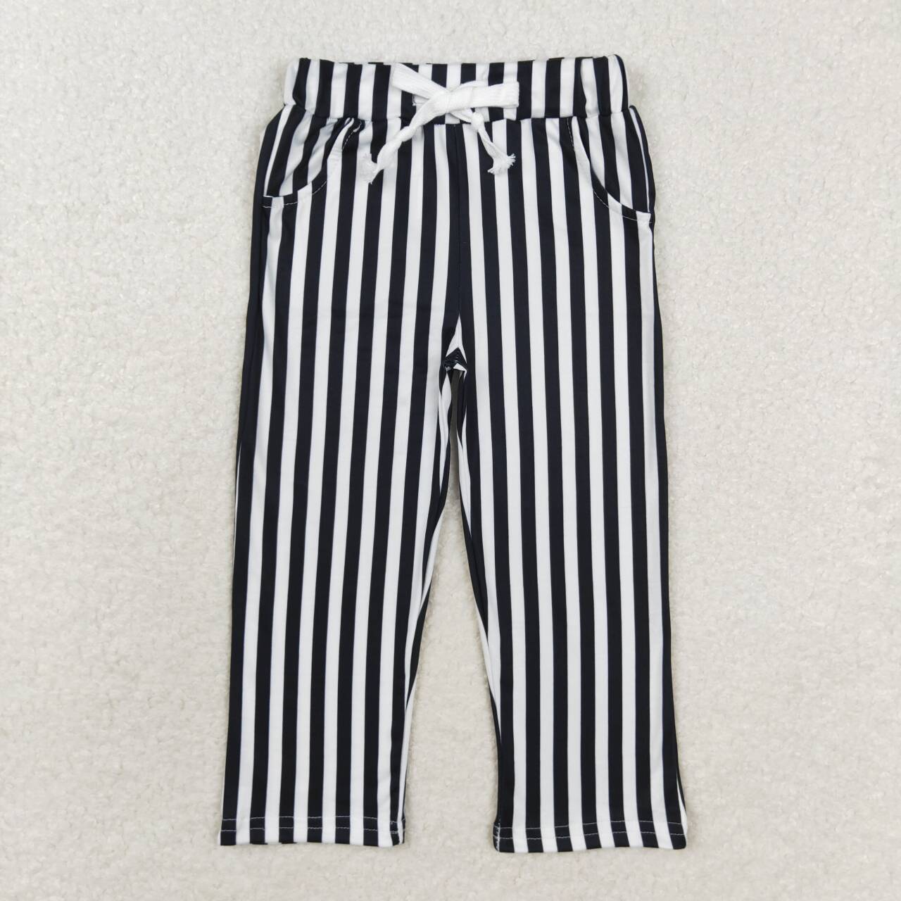 rts no moq P0588 Black and white striped trousers