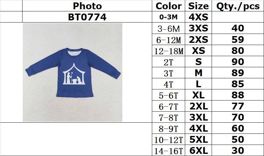 RTS no moq BT0774 Baby boys autumn clothes long sleeves top kids