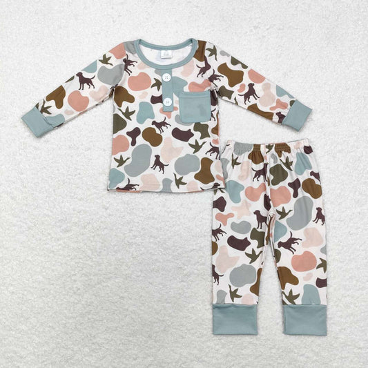 Bamboo RTS no moq  BLP0669  Kids boys autumn clothes long sleeves top with trousers set