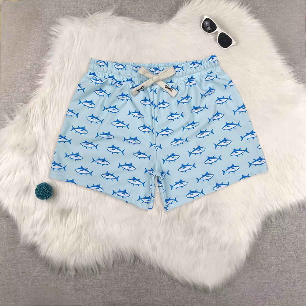 8.19 RTS Sibling Baby Boys Summer Swimsuits Red crocodule summer boy swim trunks