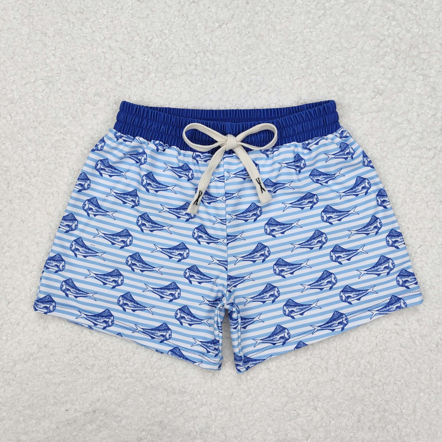 S0172  Stripe fish summer boy swim trunks