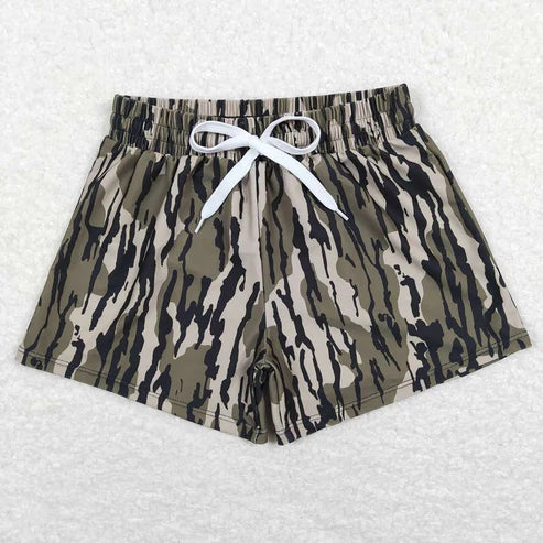 11.8 RTS Sibling Baby Boys Western Camo Print Summer Trunks Swimsuits Swimwears