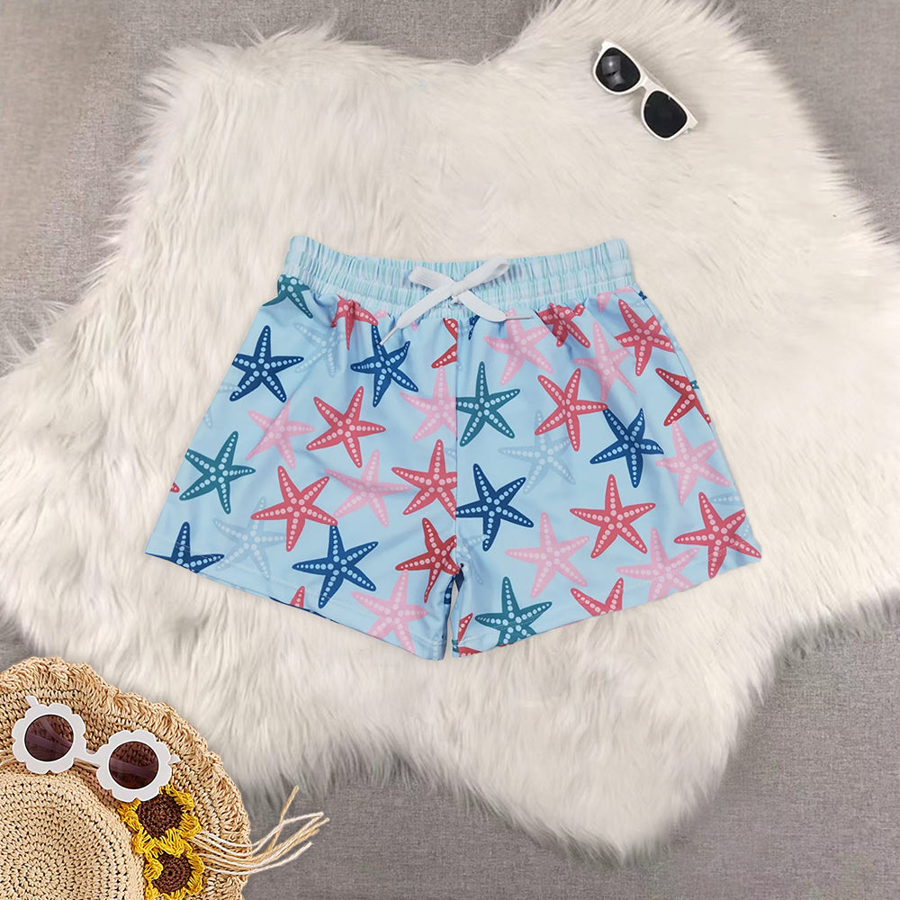 8.19 RTS Sibling Baby Boys Summer Swimsuits Red crocodule summer boy swim trunks