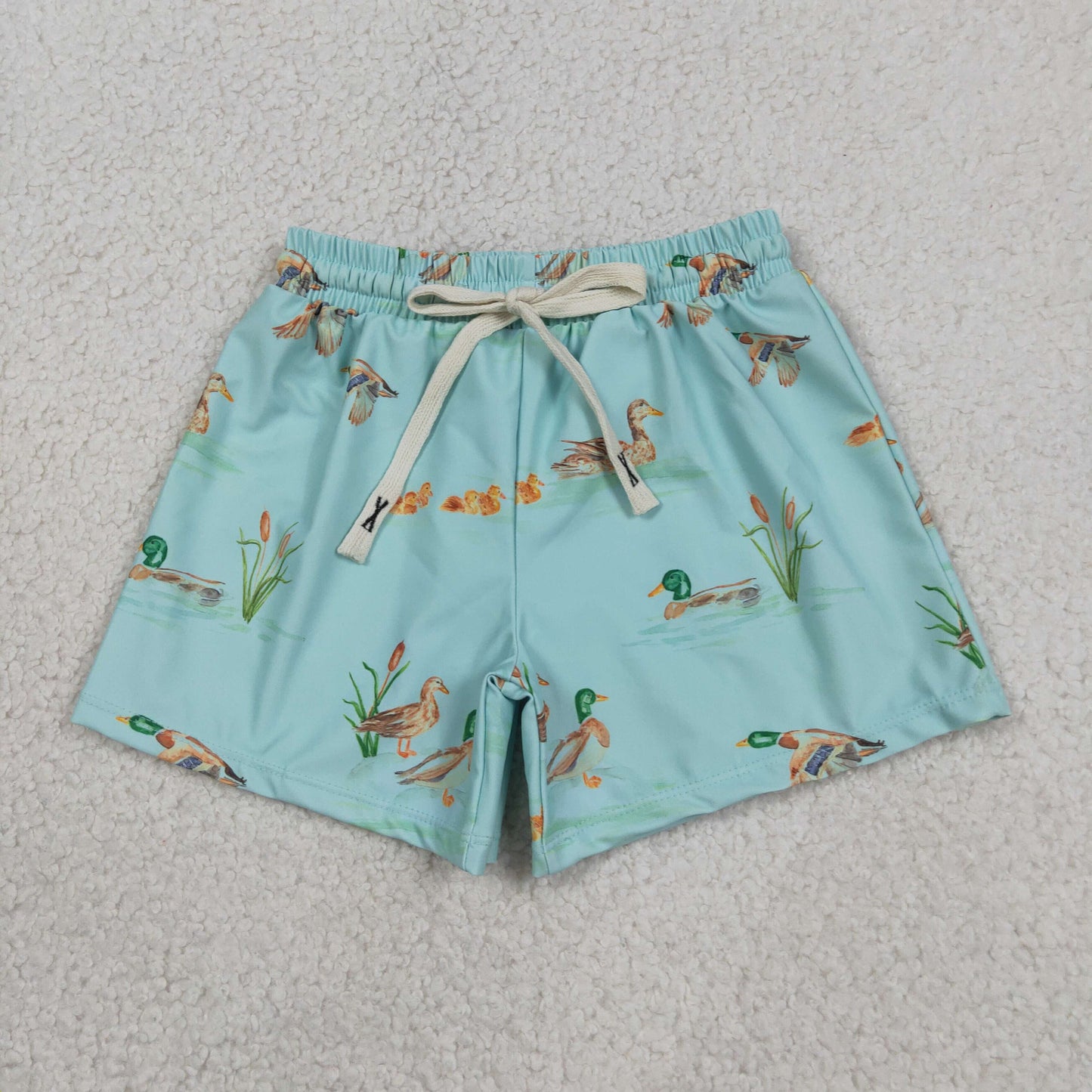 S0266 RTS NO MOQ （In stock ）Duck kids boys summer swim trunks
