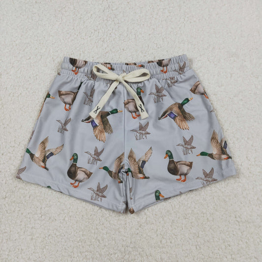 1.14 RTS NO MOQ （In stock）S0268 Baby Boys Summer Ducks Hunting Trunks Swimsuits Swimwears