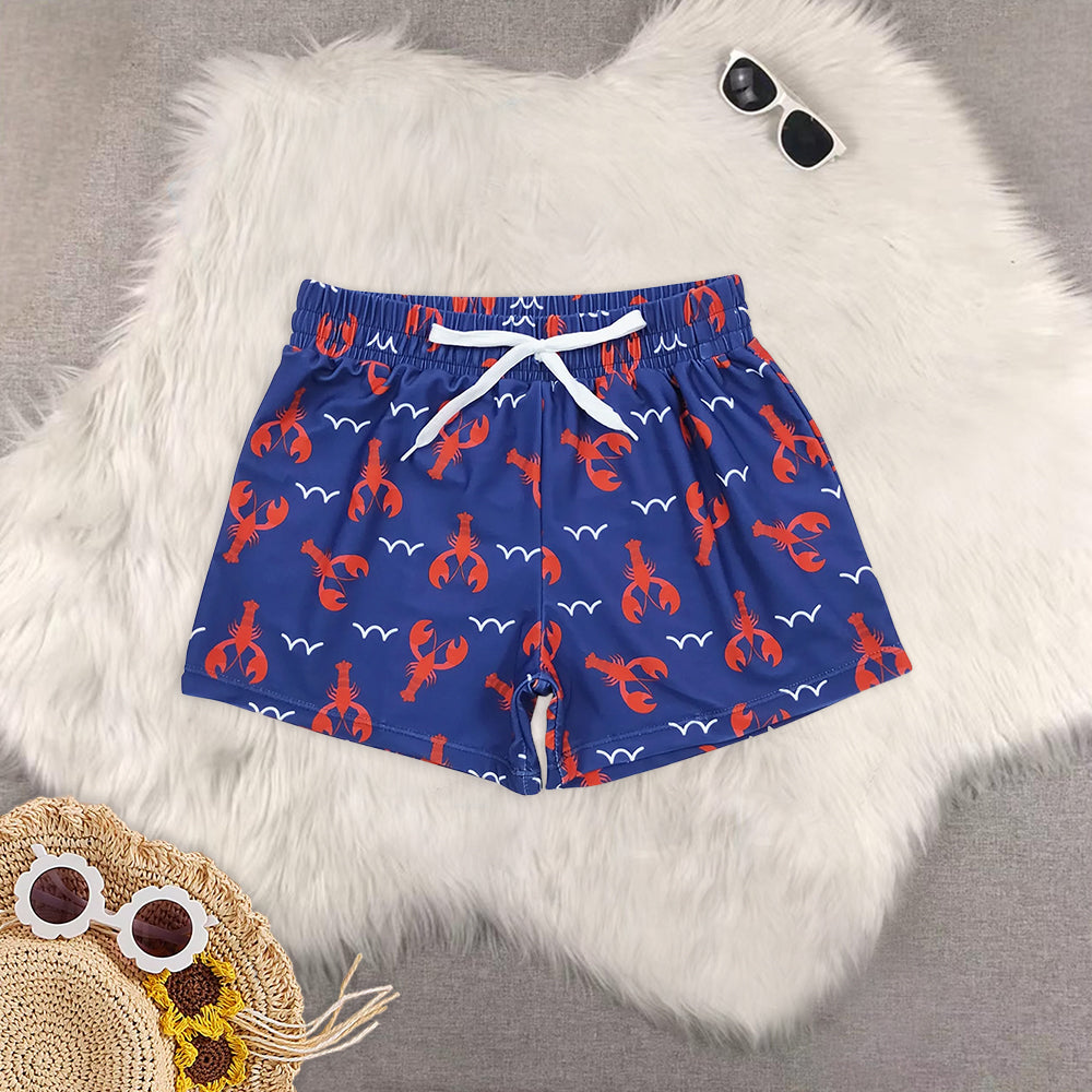 8.19 RTS Sibling Baby Boys Summer Swimsuits Turtle print kids boys summer swim shorts