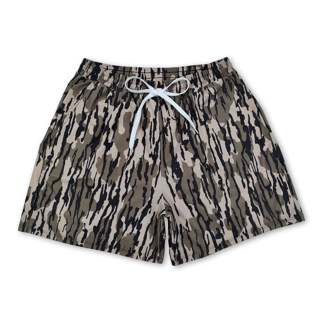 USA Warehouse (IN STOCK) Sibling Camo print adult men summer swim trunks