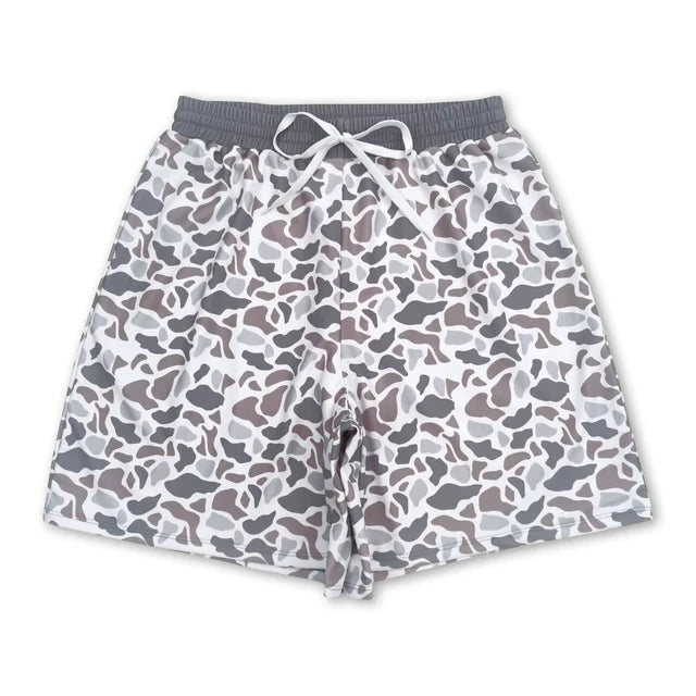 USA Warehouse (IN STOCK) Sibling Camo print adult men summer swim trunks