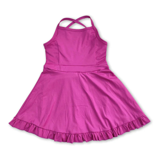 RTS Sibling straps ruffle kids girls summer athletic dress