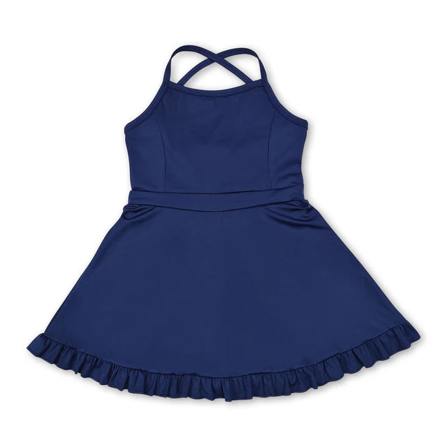 RTS Sibling straps ruffle kids girls summer athletic dress