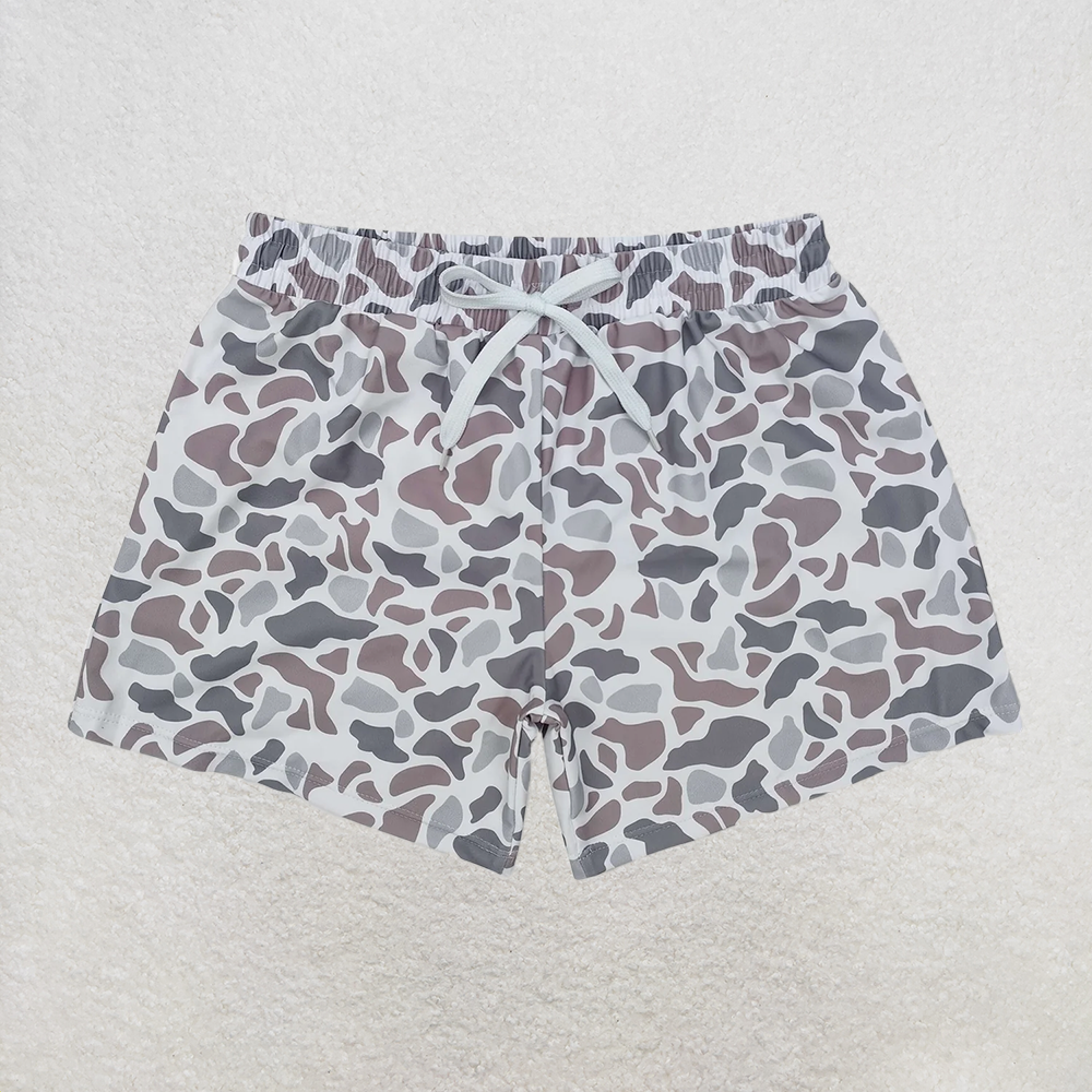 4.07 S0458 RTS NO MOQ Baby Boys Summer Swimsuits Grey camo kids boys summer swim trunks