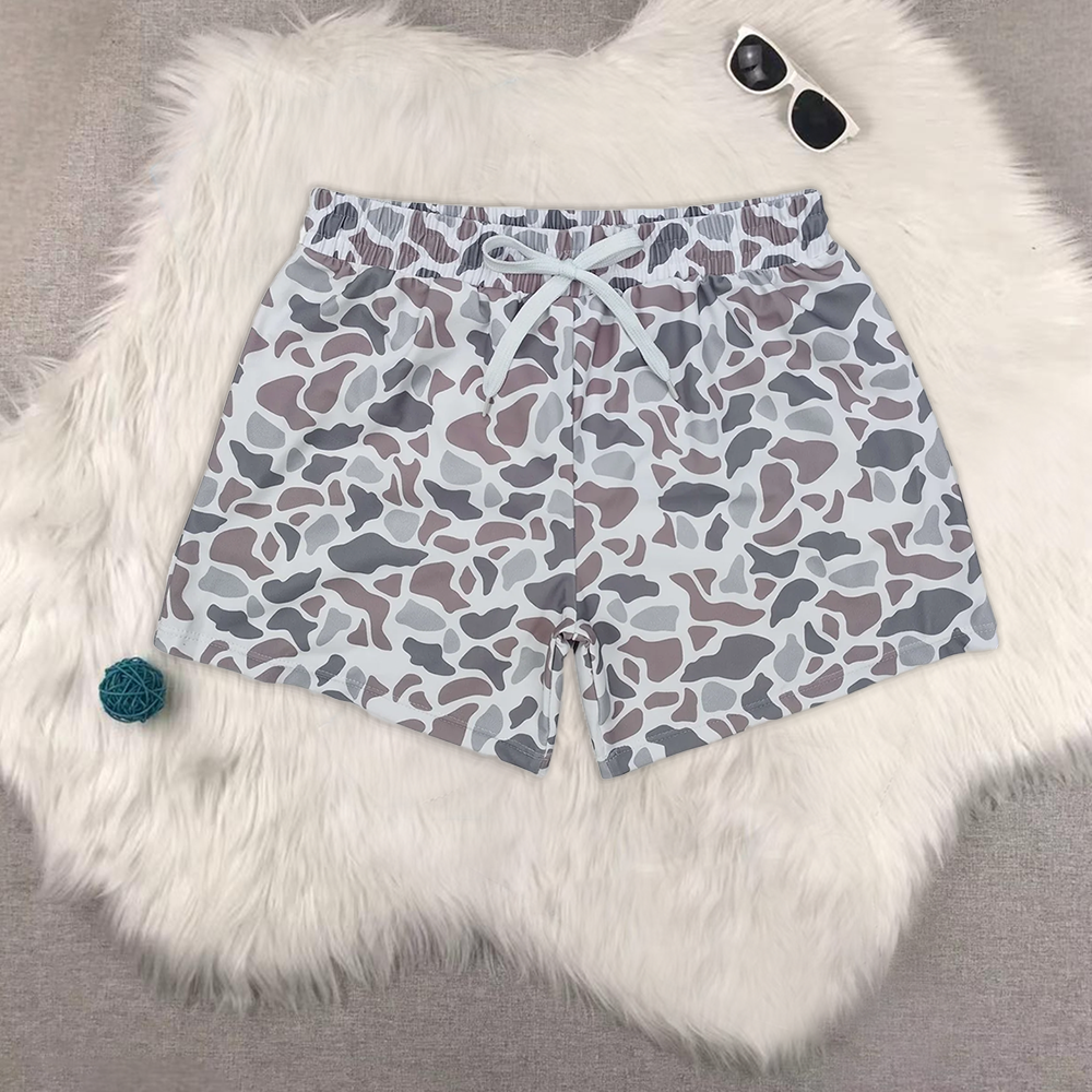 8.19 RTS Sibling Baby Boys Summer Swimsuits Camo kids boys summer swim trunks