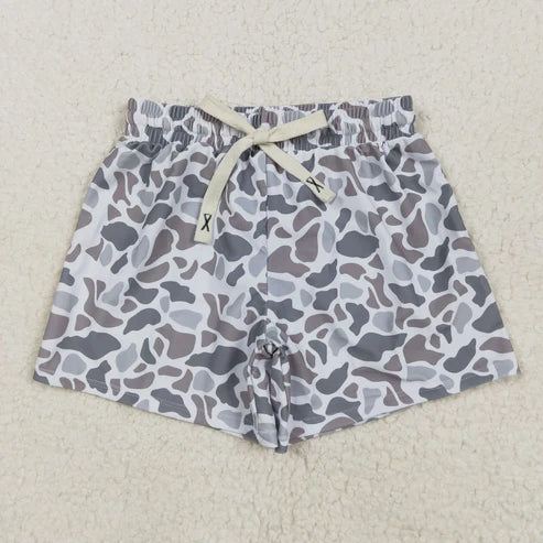 11.8 RTS Sibling Baby Boys Western Camo Print Summer Trunks Swimsuits Swimwears