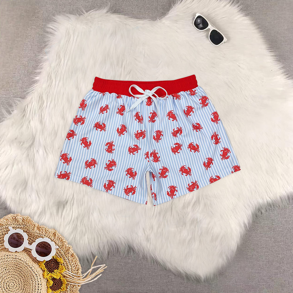 8.19 RTS Sibling Baby Boys Summer Swimsuits Turtle print kids boys summer swim shorts