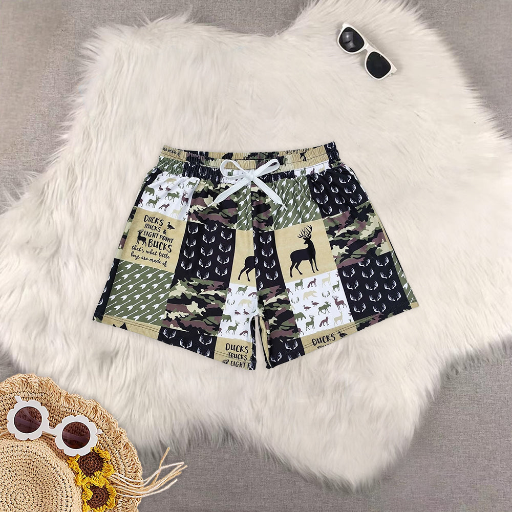 8.19 RTS Sibling Baby Boys Summer Swimsuits Camo kids boys summer swim trunks