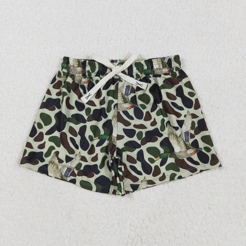 11.8 RTS Sibling Baby Boys Western Camo Print Summer Trunks Swimsuits Swimwears
