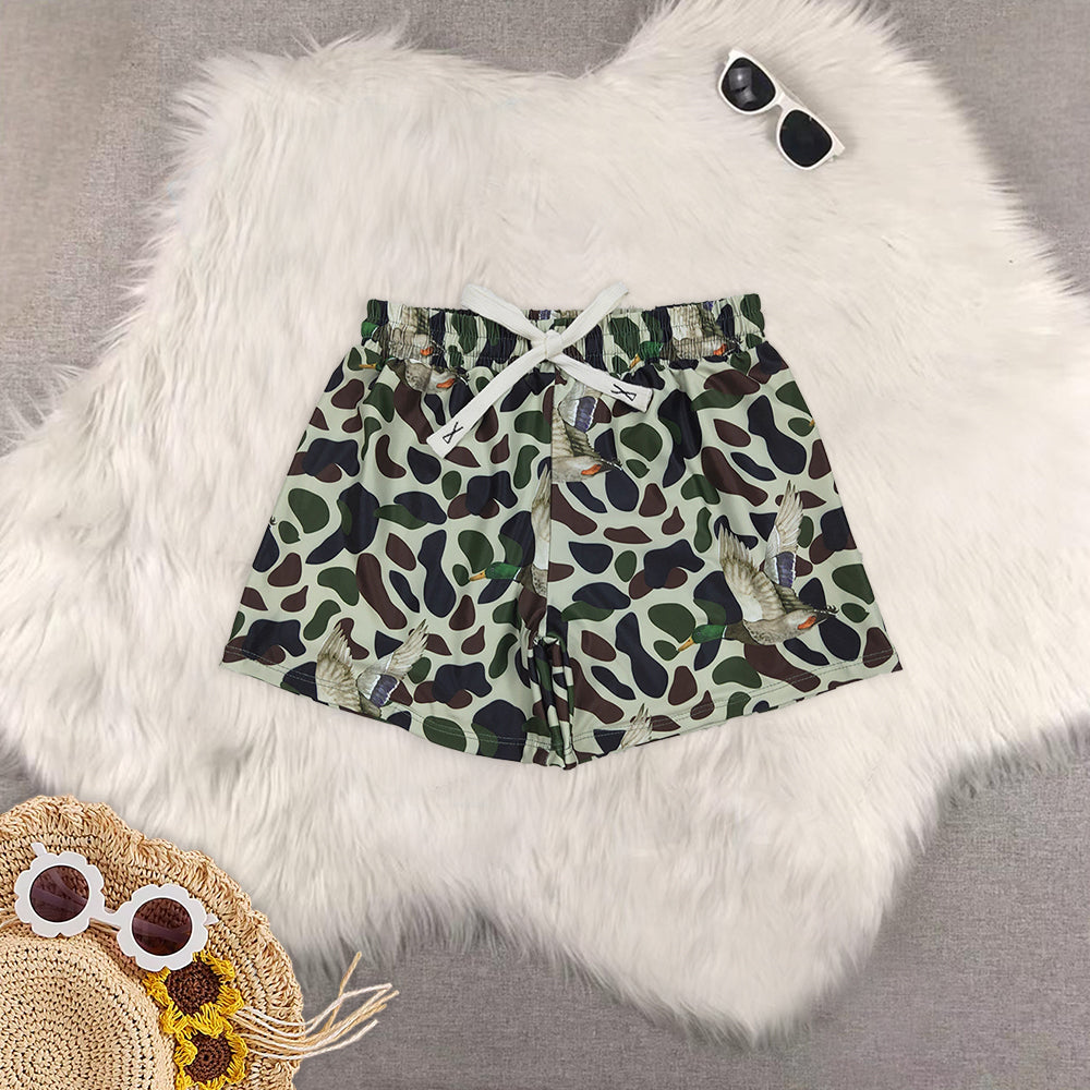 8.19 RTS Sibling Baby Boys Summer Swimsuits Camo kids boys summer swim trunks