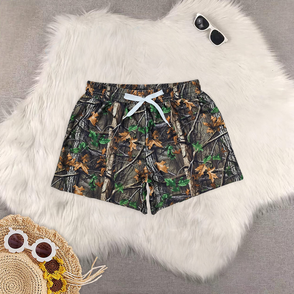 8.19 RTS Sibling Baby Boys Summer Swimsuits Camo kids boys summer swim trunks