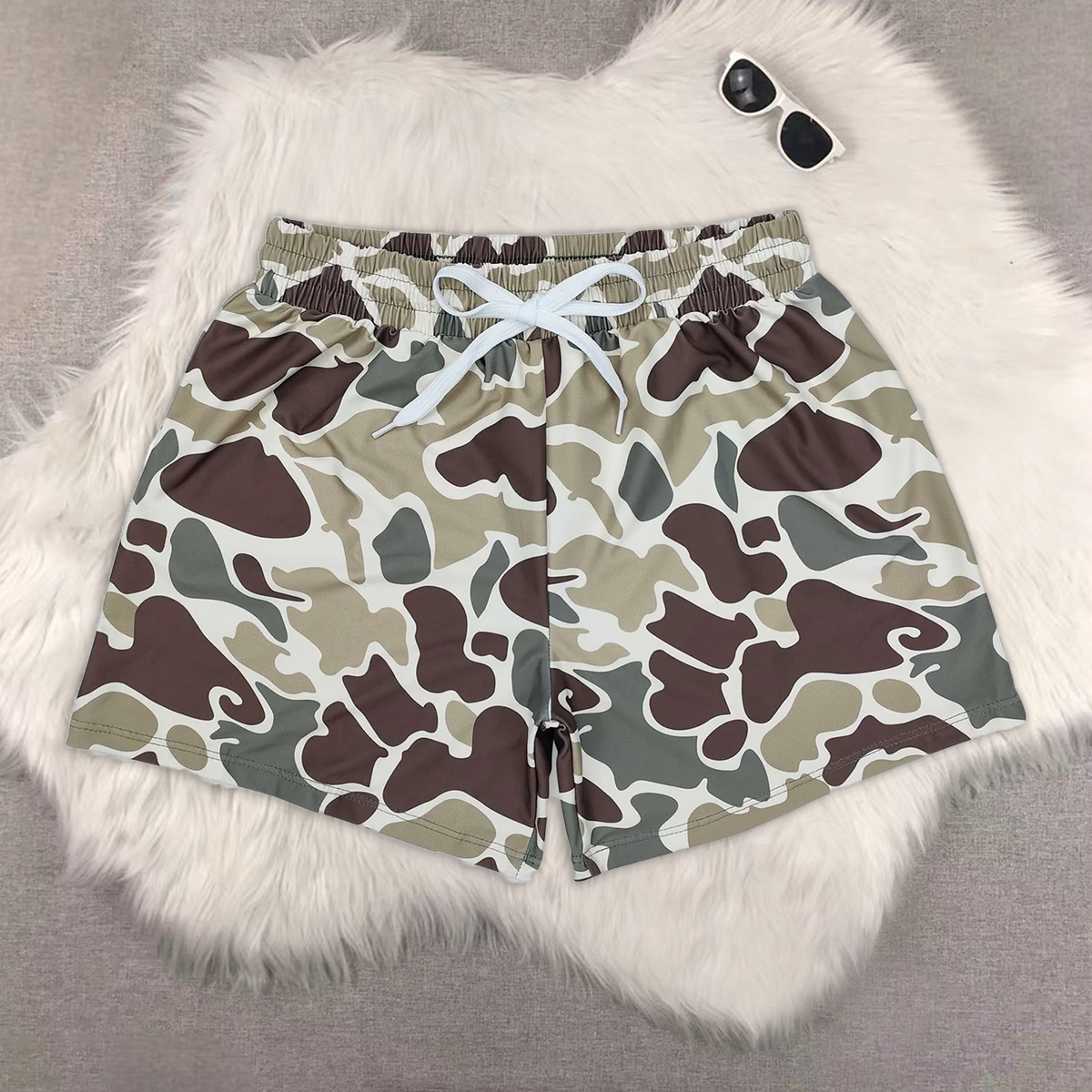 8.19 RTS Sibling Baby Boys Summer Swimsuits Camo kids boys summer swim trunks